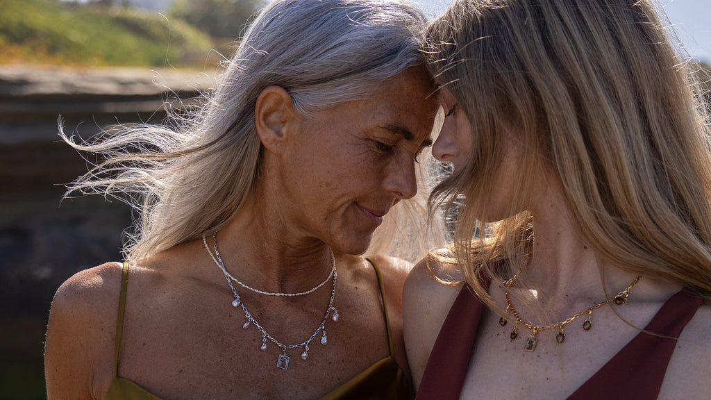 Mom and Daughter at the Beach