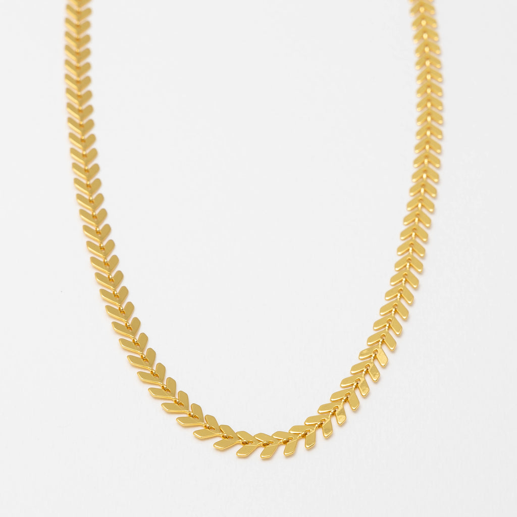 Alice Chevron Choker Necklace Gold - Layered Choker Necklace