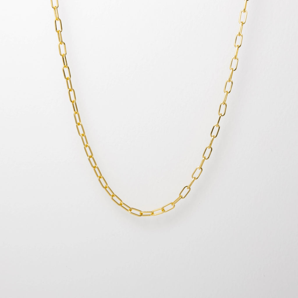 Beatriz Dainty Paperclip Chain Necklace Gold