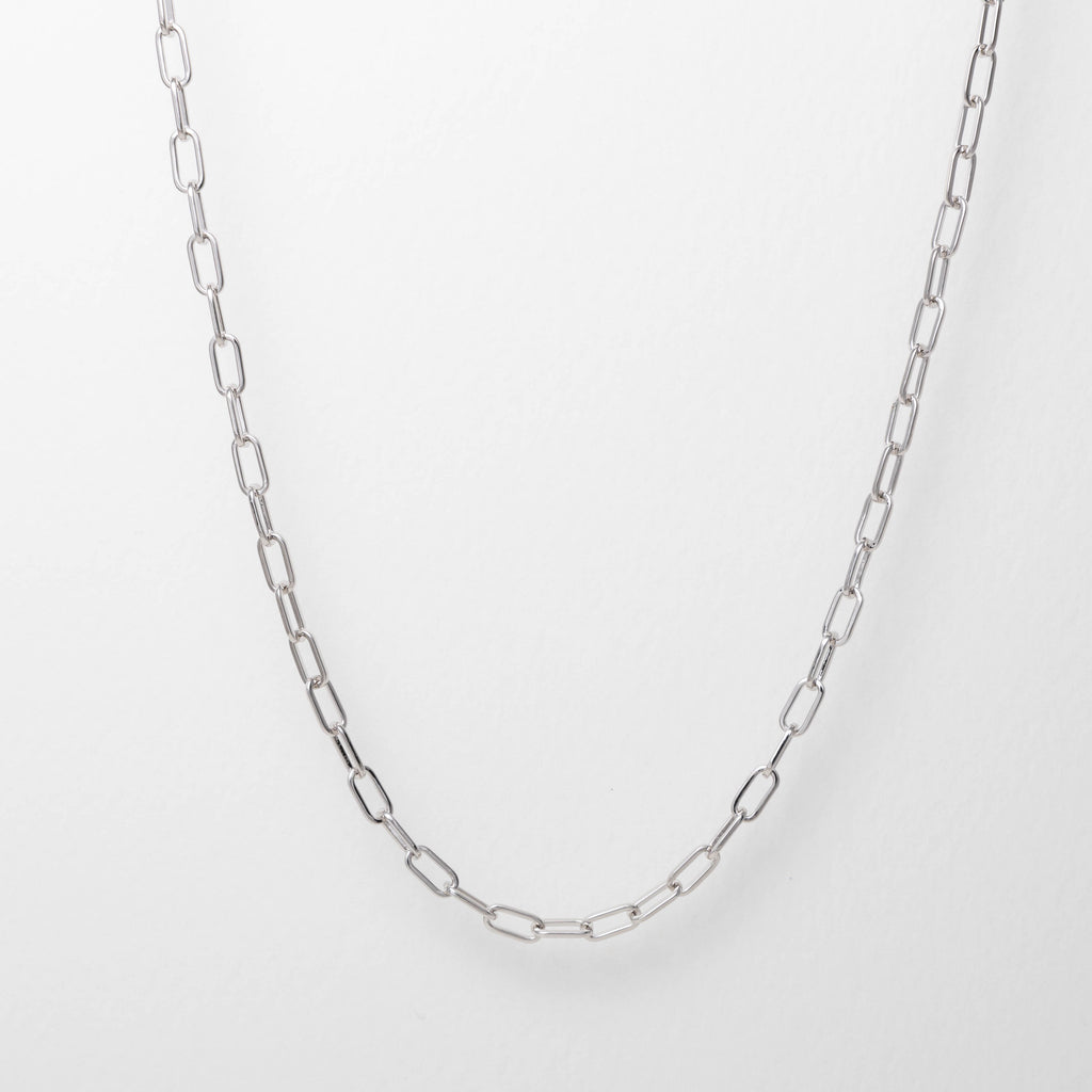 Beatriz Dainty Paperclip Chain Necklace Silver