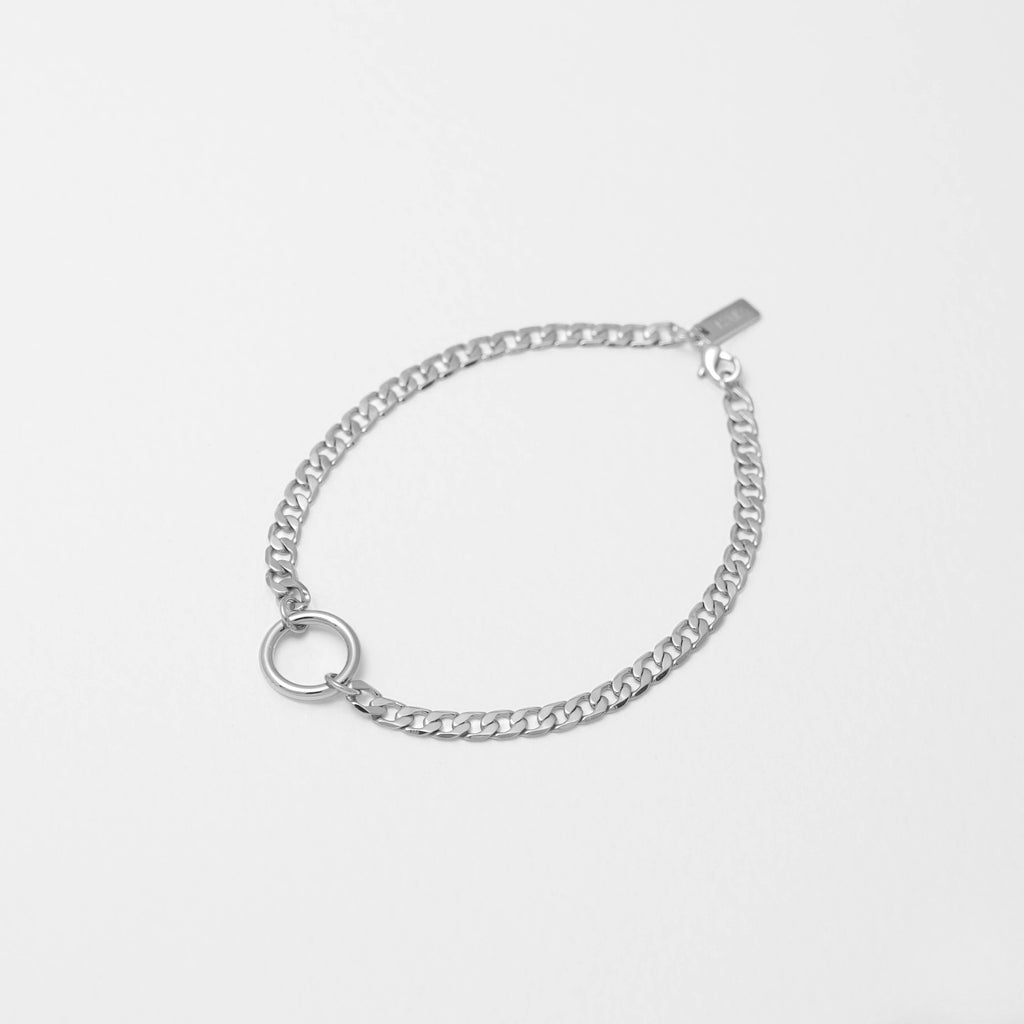 Costes Cuban Link Bracelet Silver - Charm  Compatible