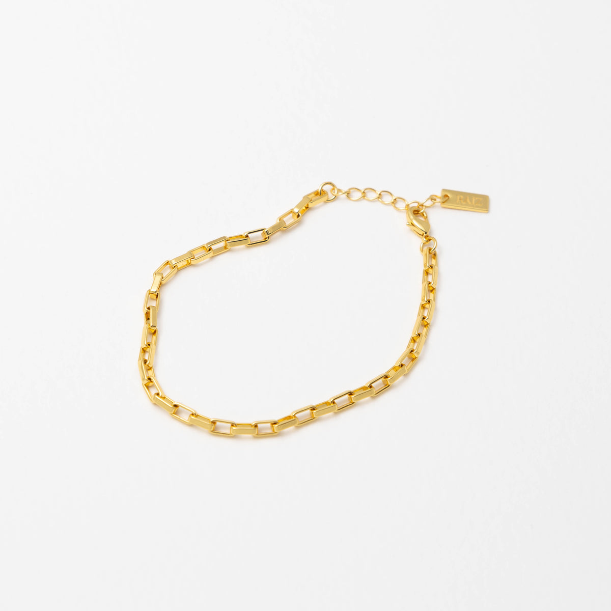 Hugo Square Paperclip Chain Bracelet | Charm Compatible - Raiz