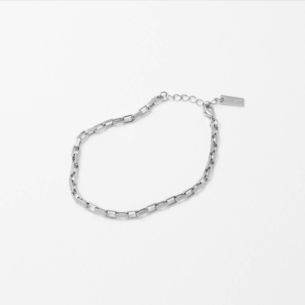 Hugo Square Paperclip Chain Bracelet Silver