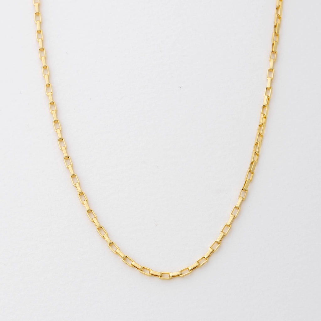 Hugo Square Paperclip Chain Necklace Gold