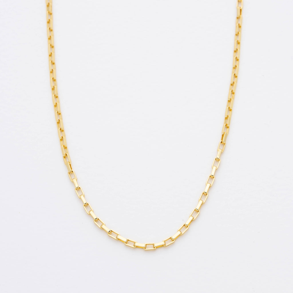 Hugo Square Paperclip Chain Necklace Gold