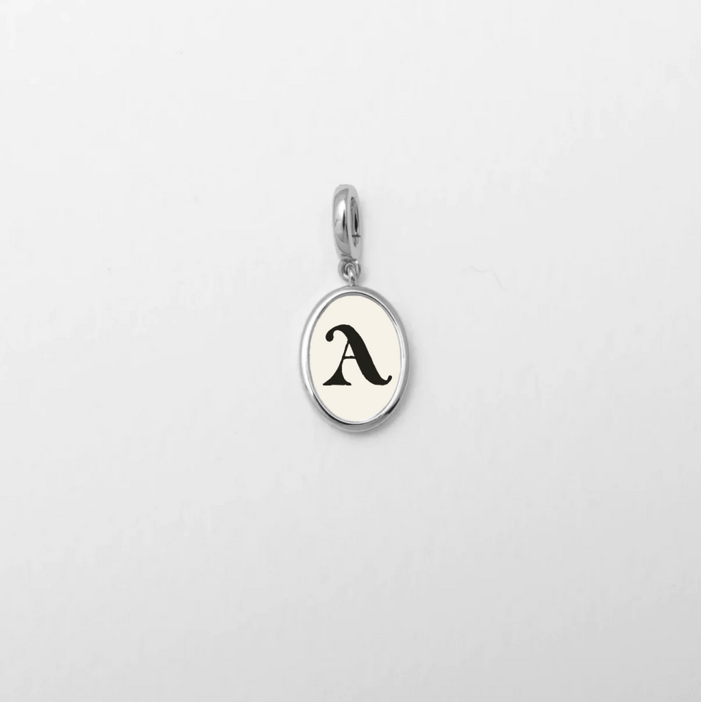 Letter A Silver Charm