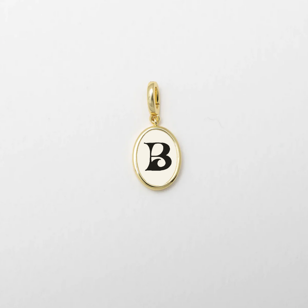 Letter B Charm Gold