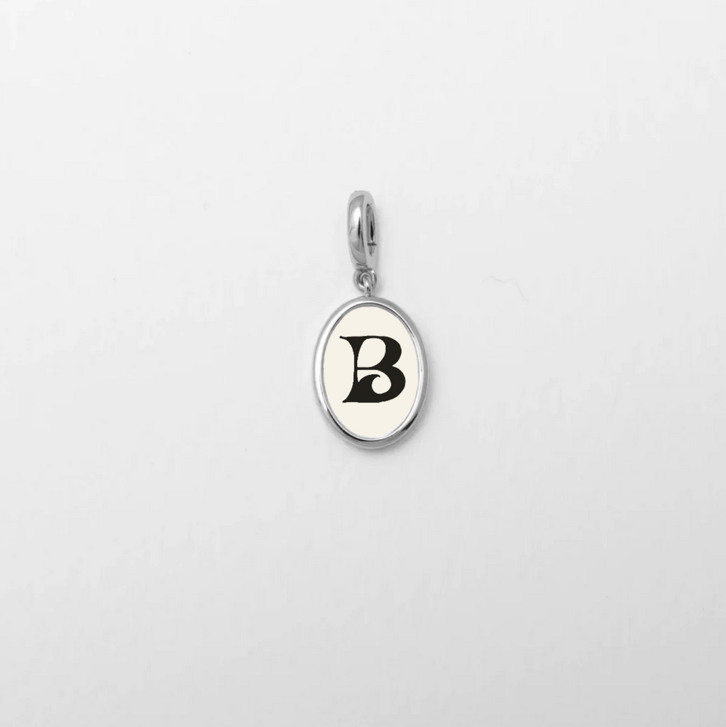 Letter B Charm Silver