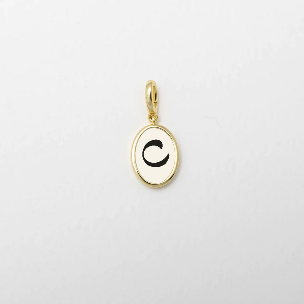 Letter C Charm Gold