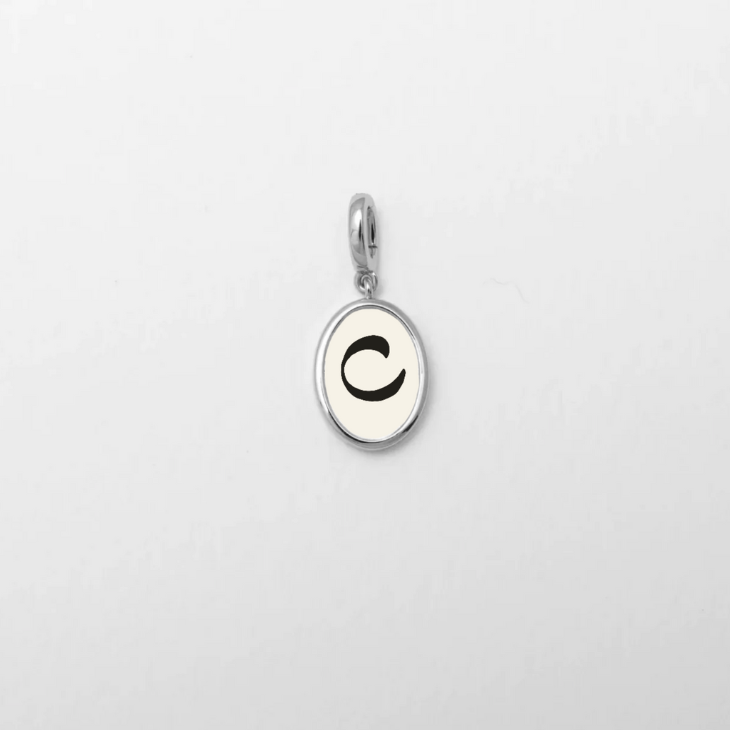 Letter C Charm Silver