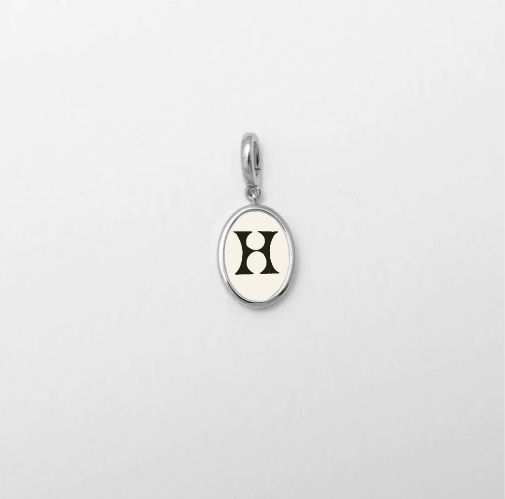 Letter H Charm Silver