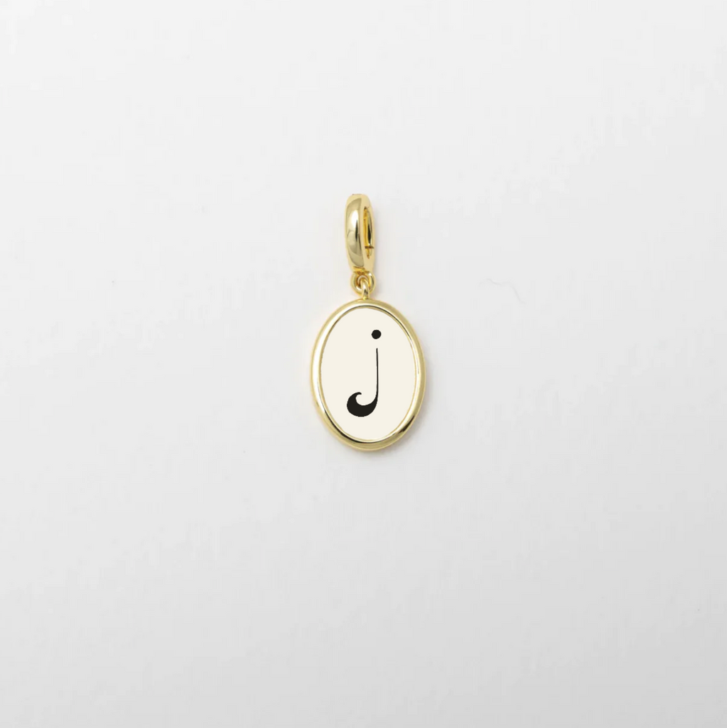 Letter J Charm Gold