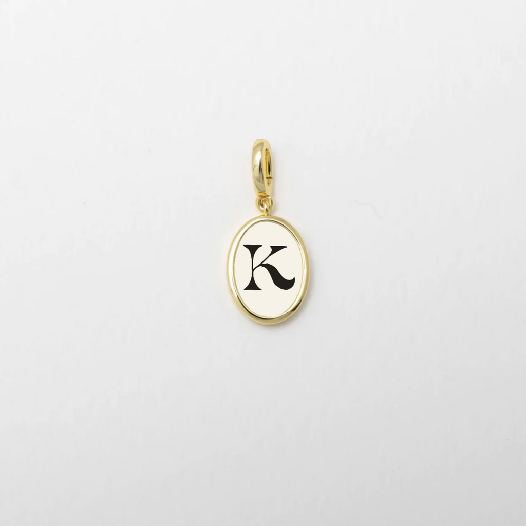 Letter K Charm Gold