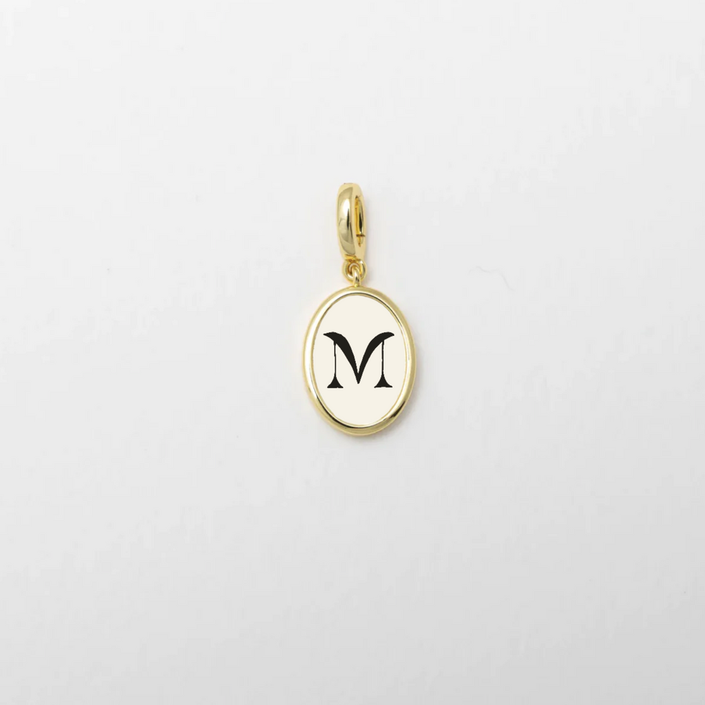 Letter M Charm Gold