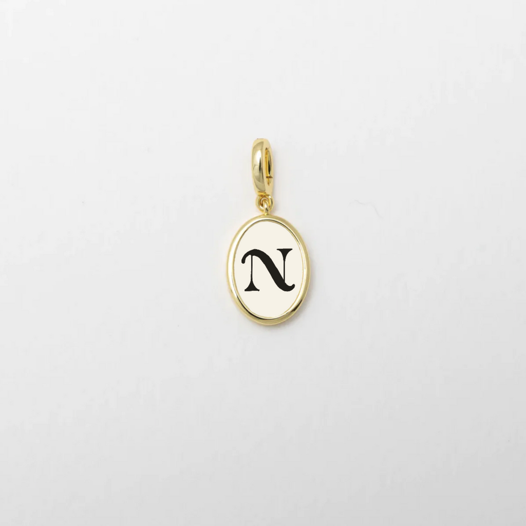 Letter N Charm Gold