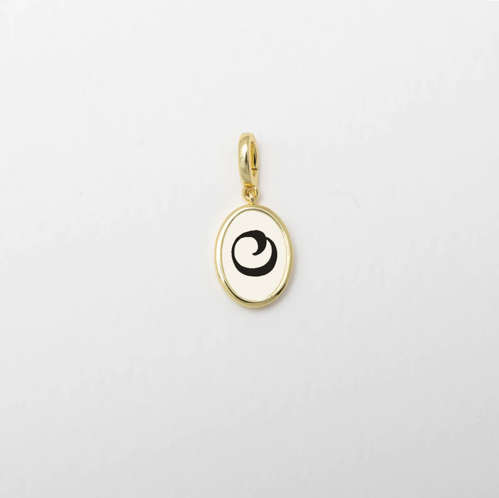 Letter O Charm Gold