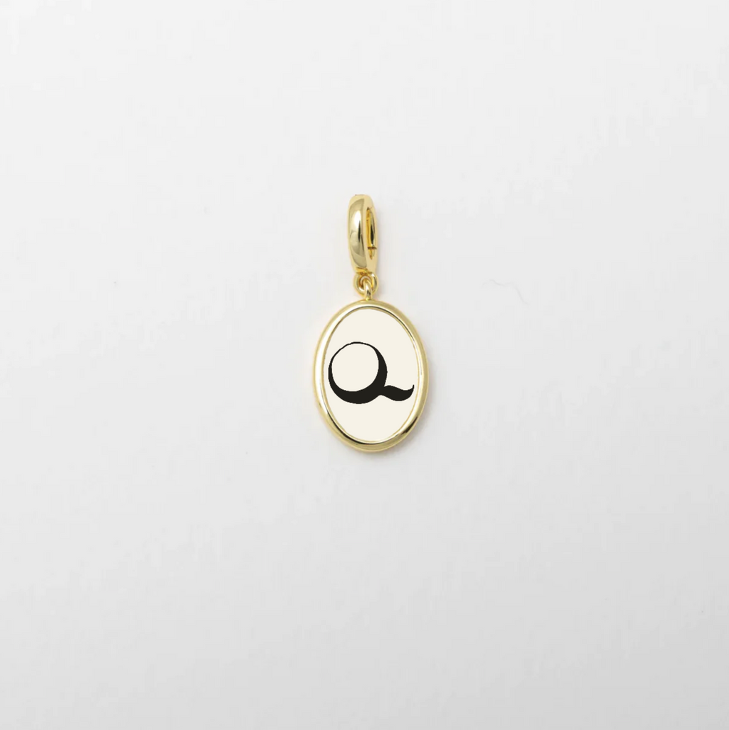 Letter Q Charm Gold