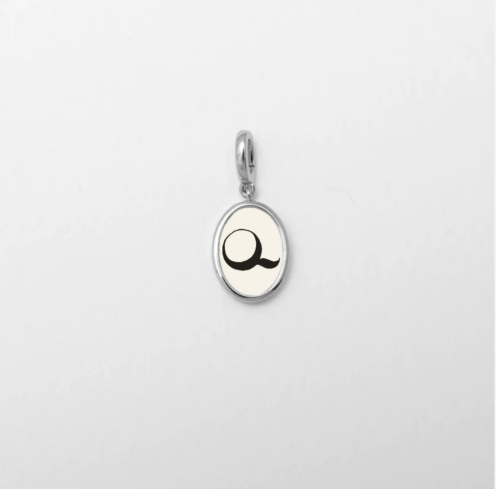 Letter Q Charm Silver