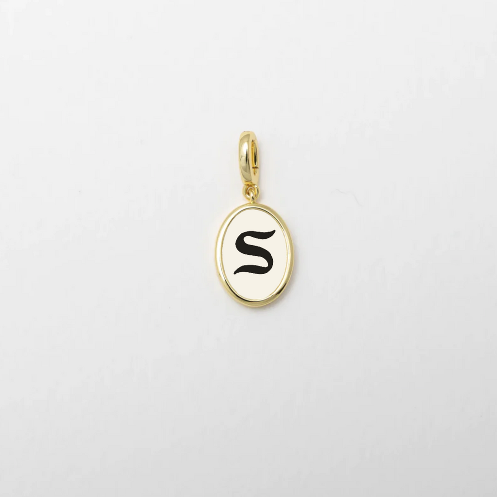 Letter S Charm Gold