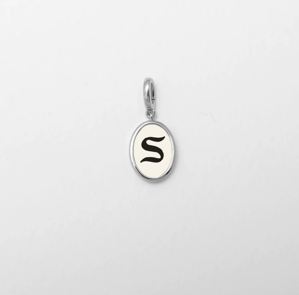 Letter S Charm Silver