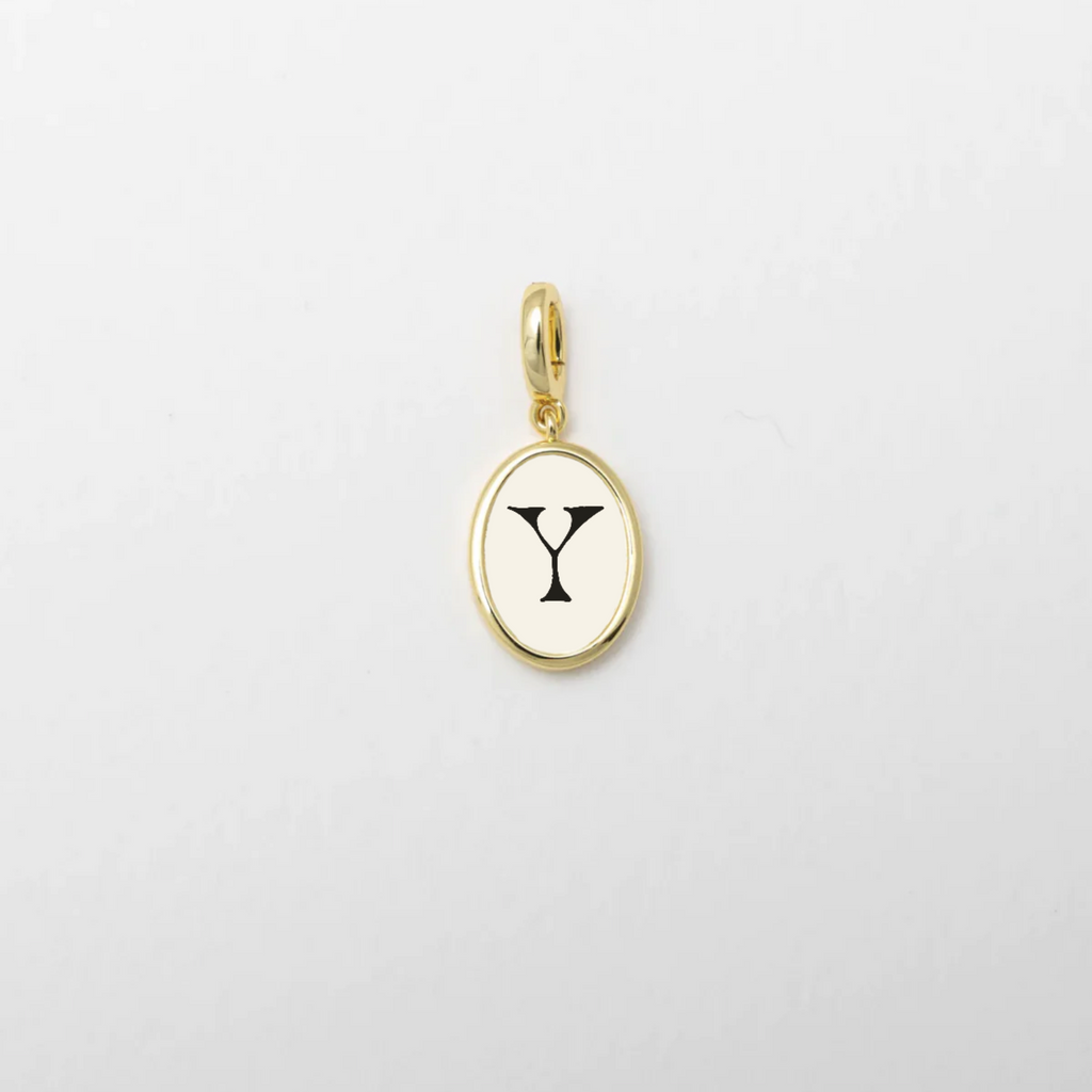 Letter Y Charm Gold