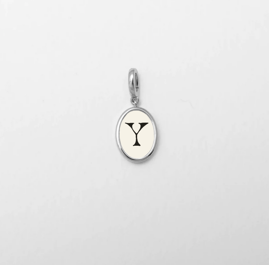 Letter Y Charm Silver