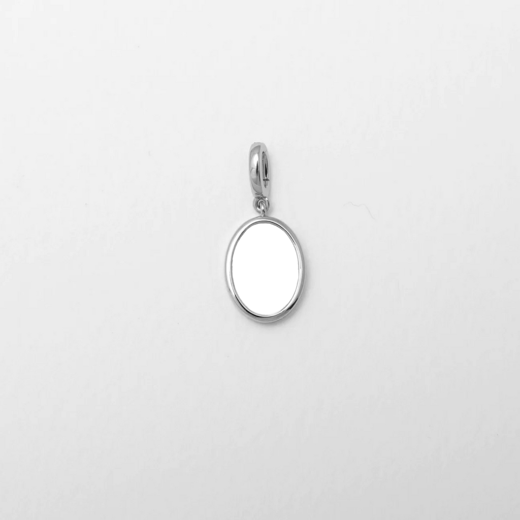 Silver Oval Portrait Charm