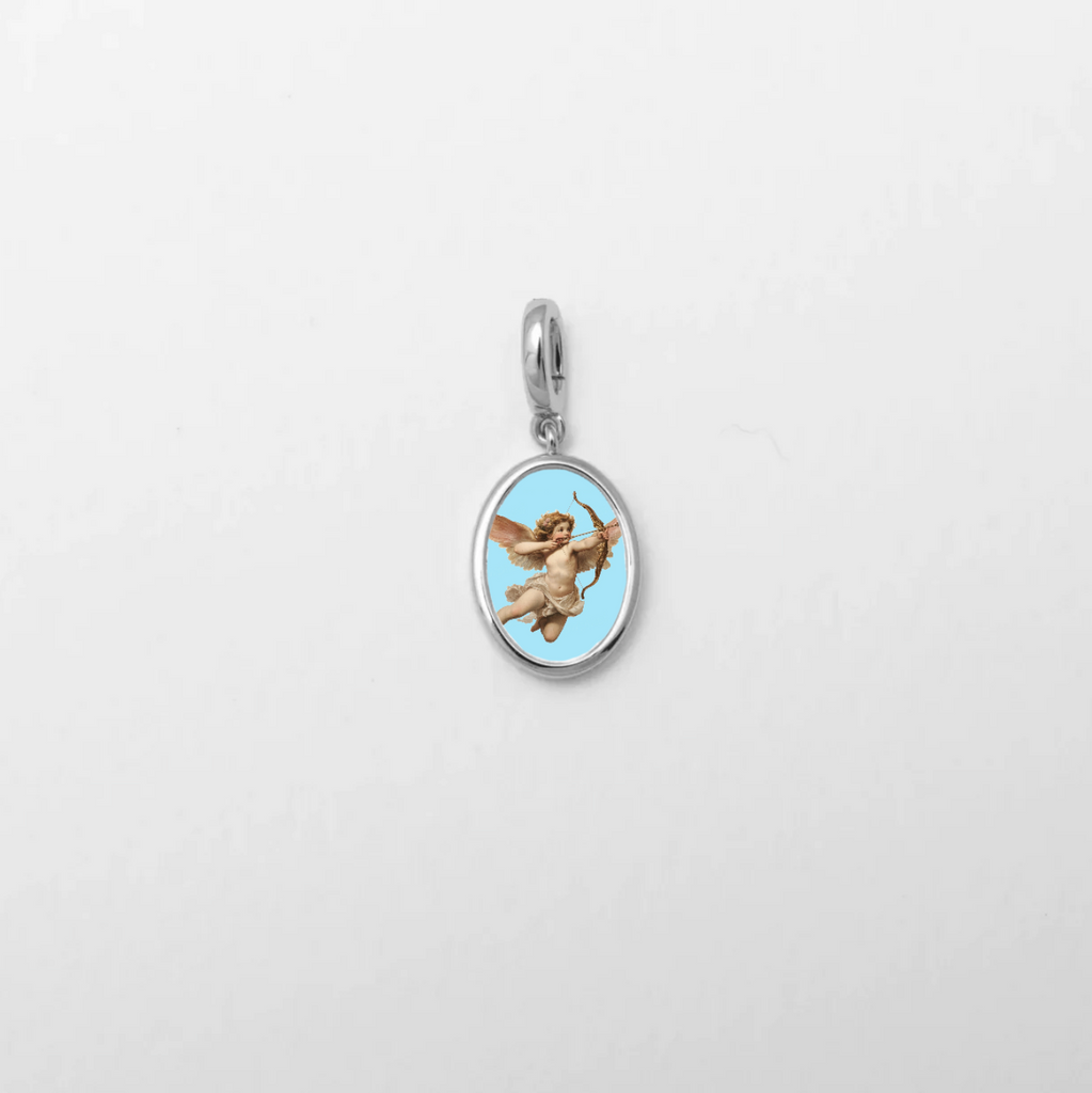 Vintage Cupid Charm silver