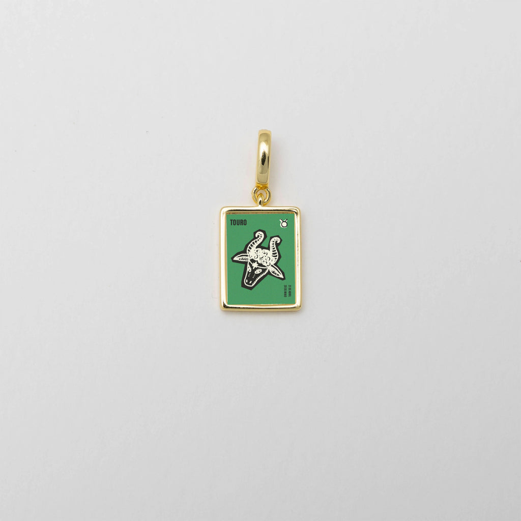 Vintage Taurus Stamp Gold Charm