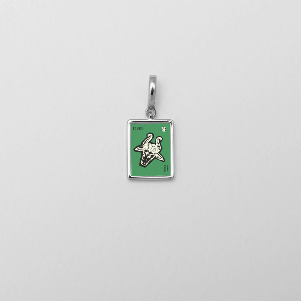 Vintage Taurus Stamp Silver Charm