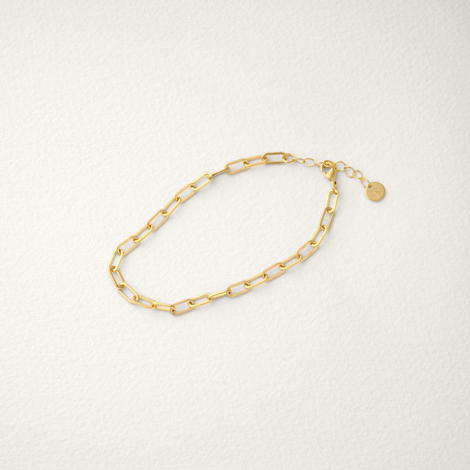 Beatriz Dainty Paperclip Chain Bracelet | Charm Compatible - Raiz