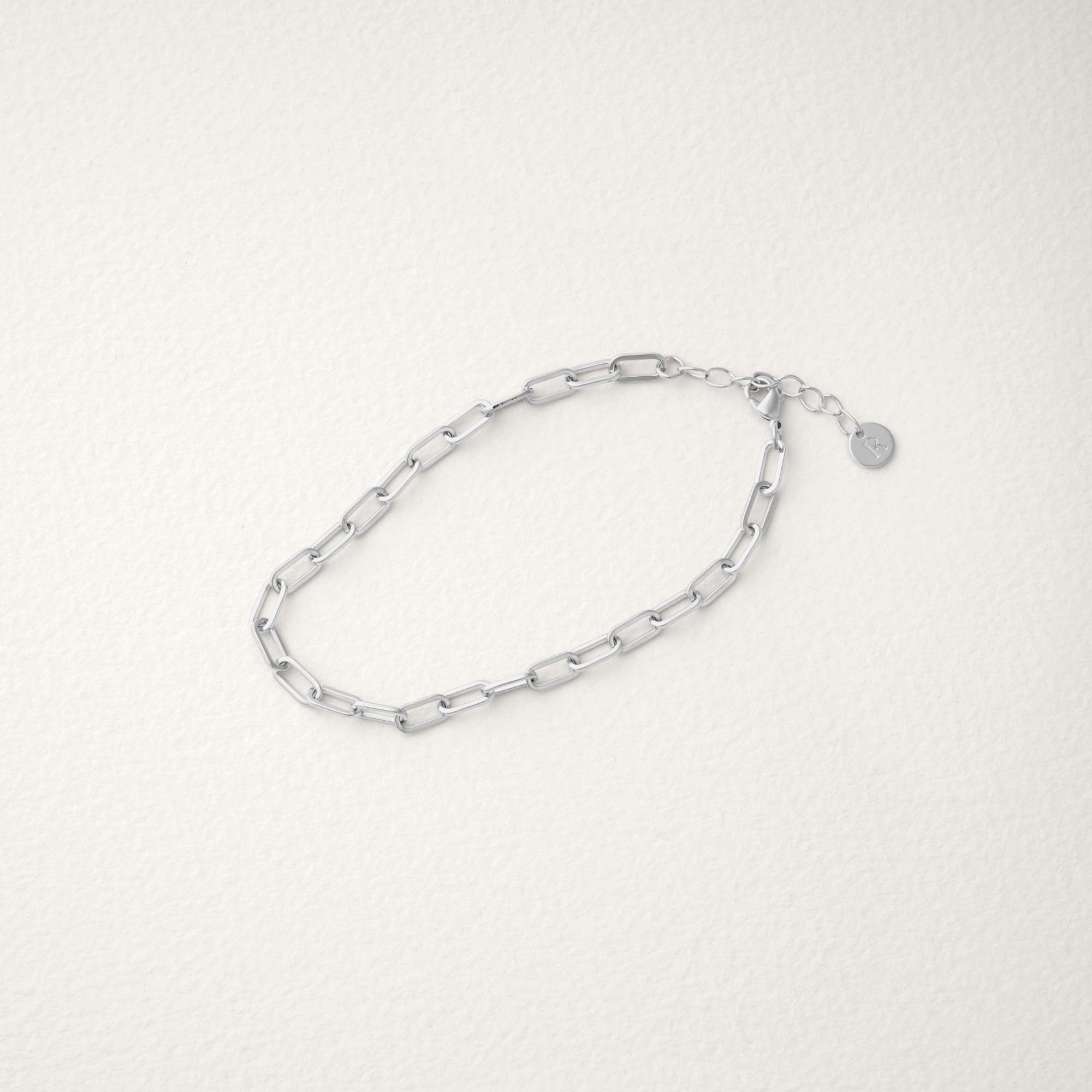 Beatriz Dainty Paperclip Chain Bracelet | Charm Compatible - Raiz
