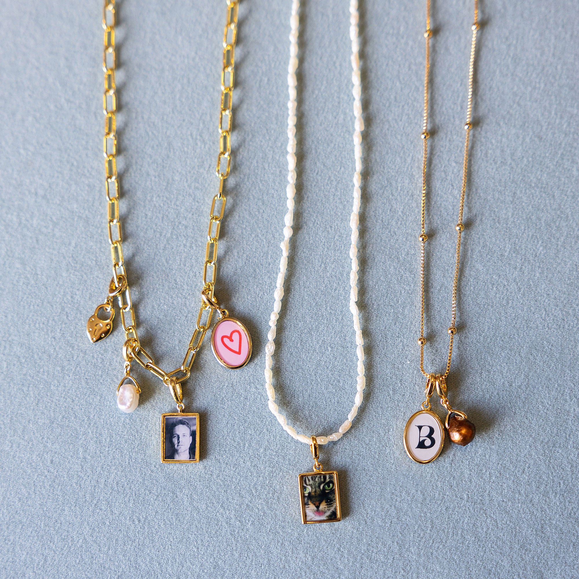 Amalia Dainty Mini Ball Chain | Gold or Silver Charm Necklace - Raiz