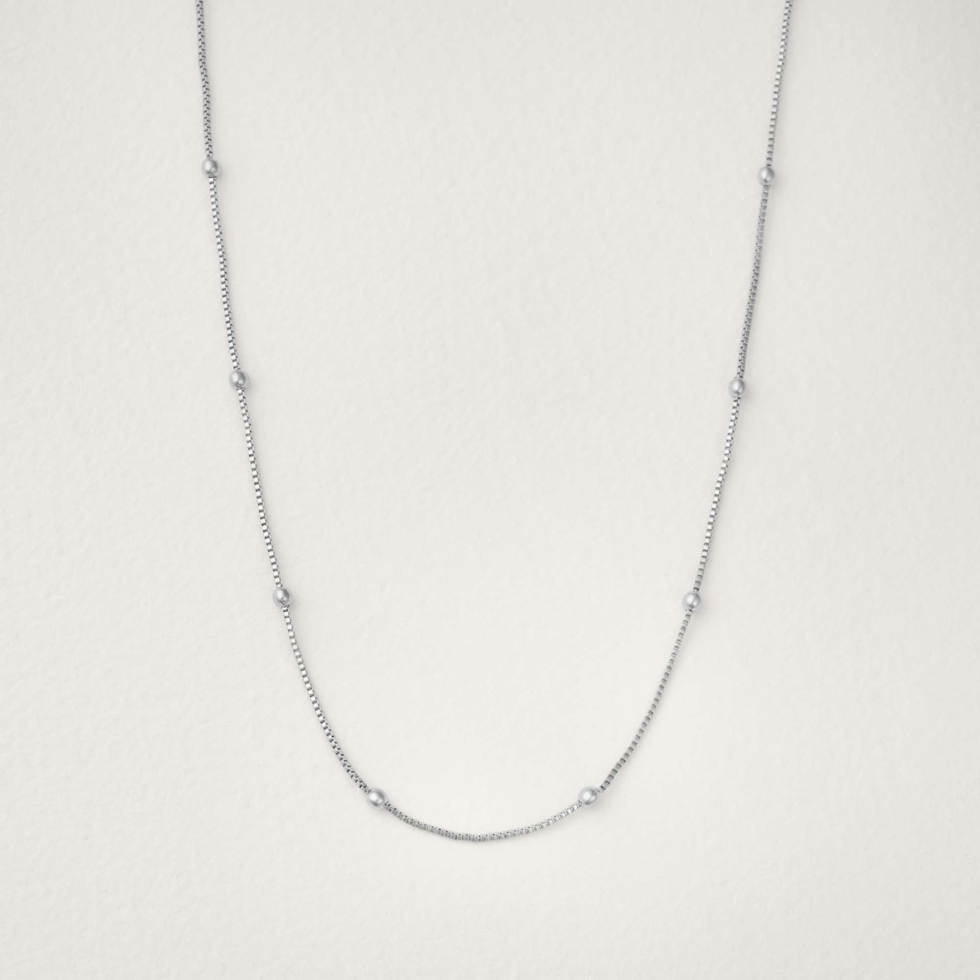 Amalia Dainty Mini Ball Chain | Gold or Silver Charm Necklace - Raiz