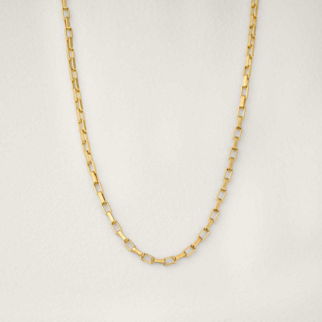 Hugo Square Paperclip Chain Necklace | Charm Compatible - Raiz